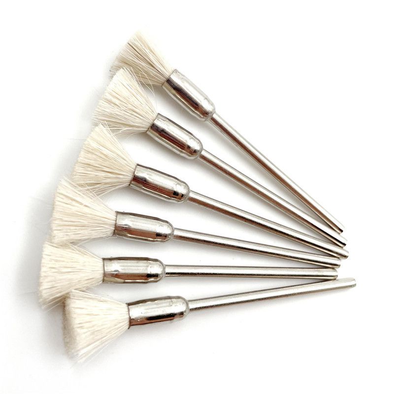 迷你拋光羊毛筆刷筆型刷電鉆電磨刷筆形刷帶柄羊毛磨頭碗型T型